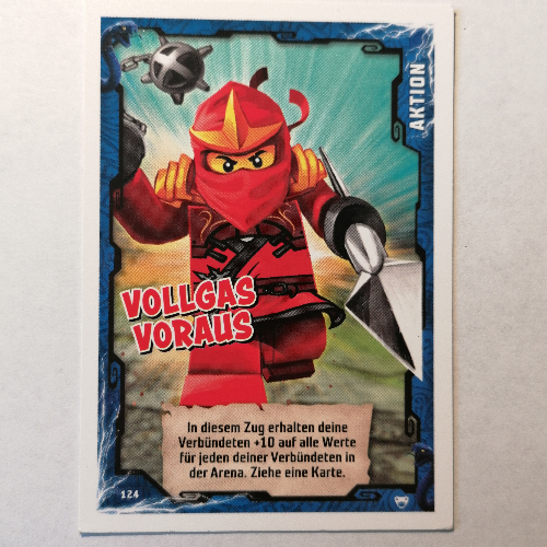 Visuel indicatif Rebrickable de Carte à collectionner, Ninjago jeu série 2 [allemand] - 124 vollgas voraus (Trading Card, Ninjago Game Series 2 [German] - 124 Vollgas Voraus)