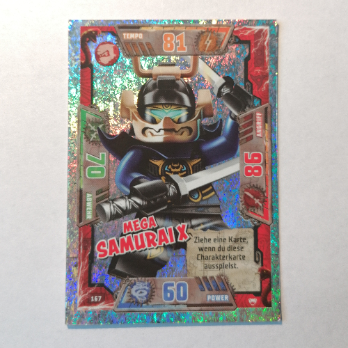 Visuel indicatif Rebrickable de Carte à collectionner, Ninjago jeu série 2 [allemand] - 167 méga samouraï x (Trading Card, Ninjago Game Series 2 [German] - 167 Mega Samurai X)