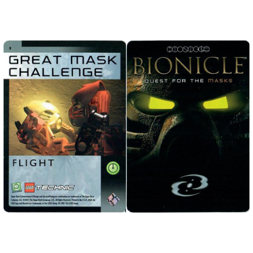 Visuel indicatif Rebrickable de Carte à collectionner, jeu Bionicle: qftm - 1 grand défi de masque - vol (Trading Card, Bionicle Game: QftM - 1 Great Mask Challenge - Flight)