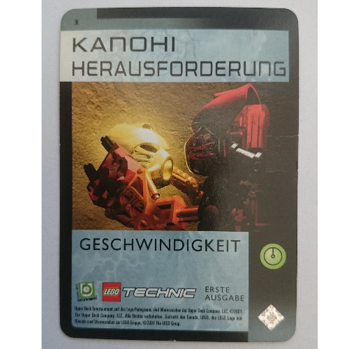 Visuel indicatif Rebrickable de Carte à collectionner, jeu Bionicle: qftm - 3 grand défi de masque - vitesse (Trading Card, Bionicle Game: QftM - 3 Great Mask Challenge - Speed)