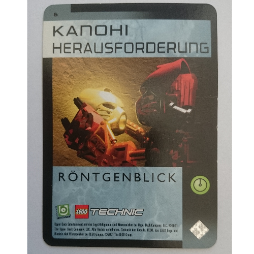 Visuel indicatif Rebrickable de Carte à collectionner, jeu Bionicle: qftm - 6 grand défi de masque - Vision (Trading Card, Bionicle Game: QftM - 6 Great Mask Challenge - Vision)