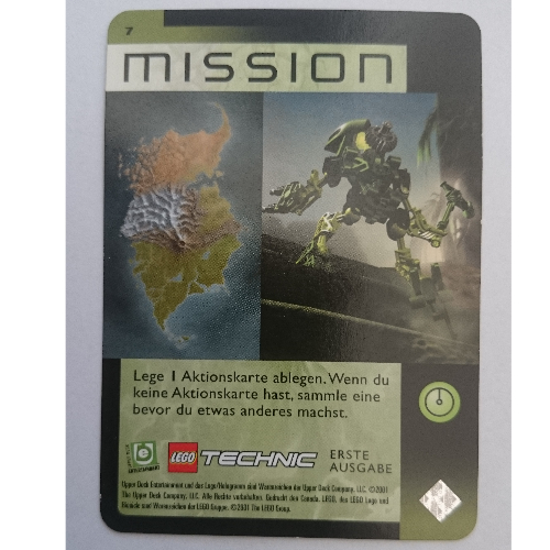 Visuel indicatif Rebrickable de Carte à collectionner, Bionicle Jeu: QftM - 7 Mission (Trading Card, Bionicle Game: QftM - 7 Mission)