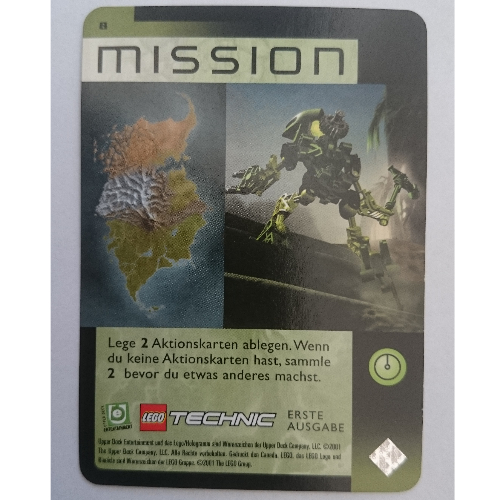 Visuel indicatif Rebrickable de Carte à collectionner, Bionicle Jeu: QftM - 8 Mission (Trading Card, Bionicle Game: QftM - 8 Mission)