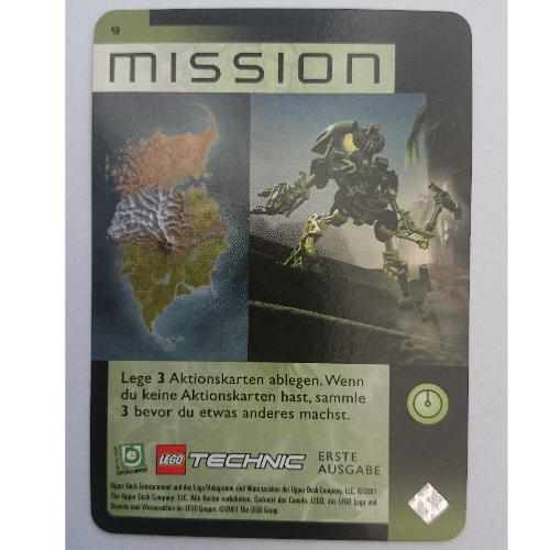 Visuel indicatif Rebrickable de Carte à collectionner, Bionicle Jeu: QftM - 9 Mission (Trading Card, Bionicle Game: QftM - 9 Mission)