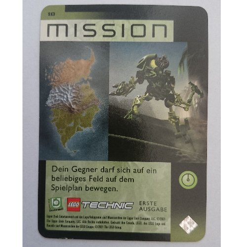 Visuel indicatif Rebrickable de Carte à collectionner, Bionicle Jeu: QftM - 10 Mission (Trading Card, Bionicle Game: QftM - 10 Mission)