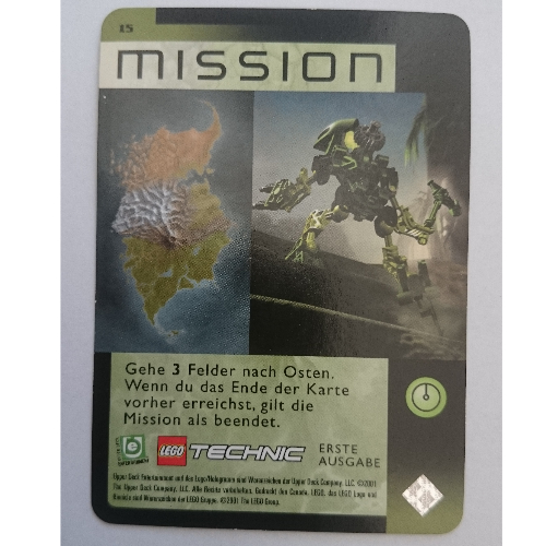 Visuel indicatif Rebrickable de Carte à collectionner, Bionicle Jeu: QftM - 15 Mission (Trading Card, Bionicle Game: QftM - 15 Mission)