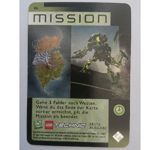 Visuel indicatif Rebrickable de Carte à collectionner, Bionicle Jeu: QftM - 16 Mission (Trading Card, Bionicle Game: QftM - 16 Mission)