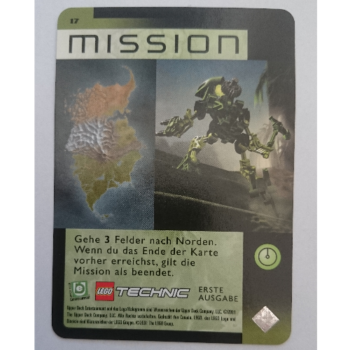 Visuel indicatif Rebrickable de Carte à collectionner, Bionicle Jeu: QftM - 17 Mission (Trading Card, Bionicle Game: QftM - 17 Mission)