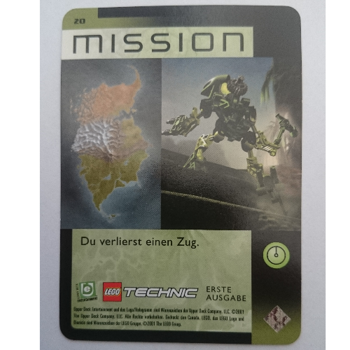 Visuel indicatif Rebrickable de Carte à collectionner, Bionicle Jeu: QftM - 20 Mission (Trading Card, Bionicle Game: QftM - 20 Mission)