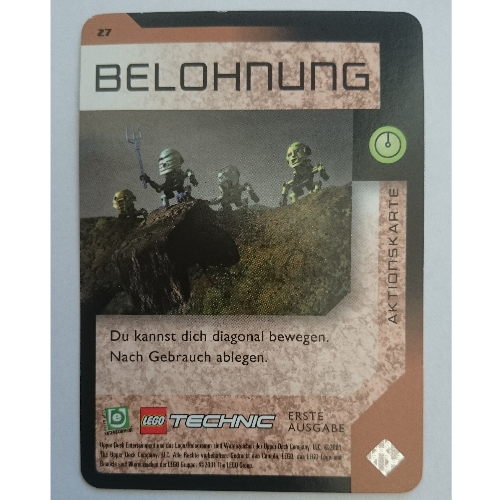 Visuel indicatif Rebrickable de Carte à collectionner, jeu Bionicle: qftm - 27 action de jeu - récompense (Trading Card, Bionicle Game: QftM - 27 Game Action - Reward)