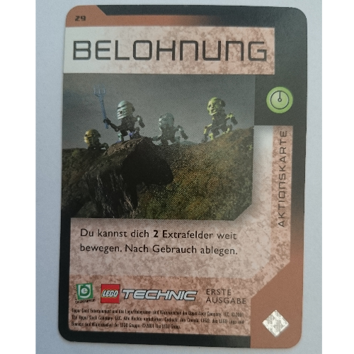 Visuel indicatif Rebrickable de Carte à collectionner, jeu Bionicle: qftm - 29 action de jeu - récompense (Trading Card, Bionicle Game: QftM - 29 Game Action - Reward)