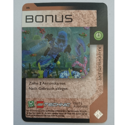 Visuel indicatif Rebrickable de Carte à collectionner, jeu Bionicle: qftm - 36 action de jeu - bonus (Trading Card, Bionicle Game: QftM - 36 Game Action - Bonus)