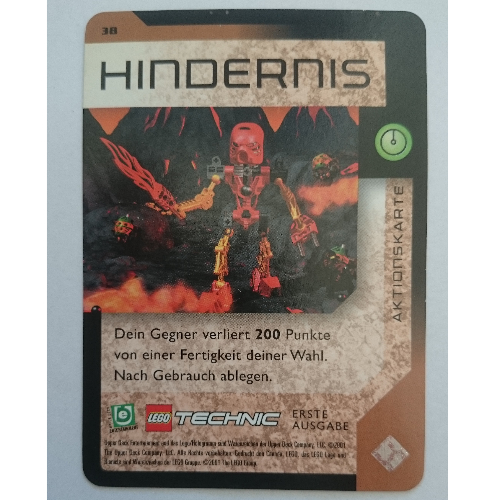Visuel indicatif Rebrickable de Carte à collectionner, jeu Bionicle: qftm - 38 action de jeu - pénalité (Trading Card, Bionicle Game: QftM - 38 Game Action - Penalty)