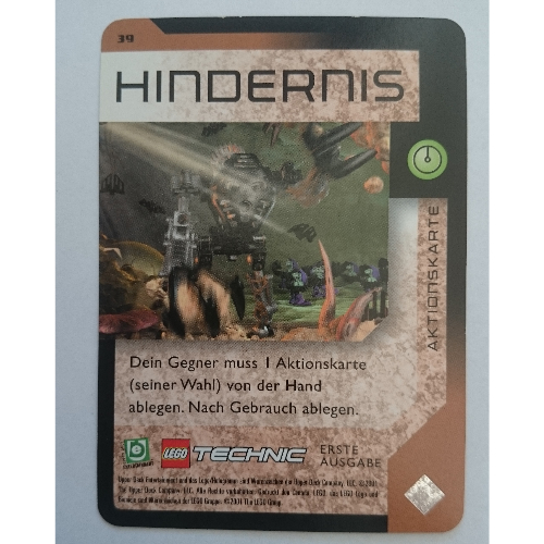 Visuel indicatif Rebrickable de Carte à collectionner, Bionicle Jeu: QftM - 39 jeu Action - Pénalité (Trading Card, Bionicle Game: QftM - 39 Game Action - Penalty)