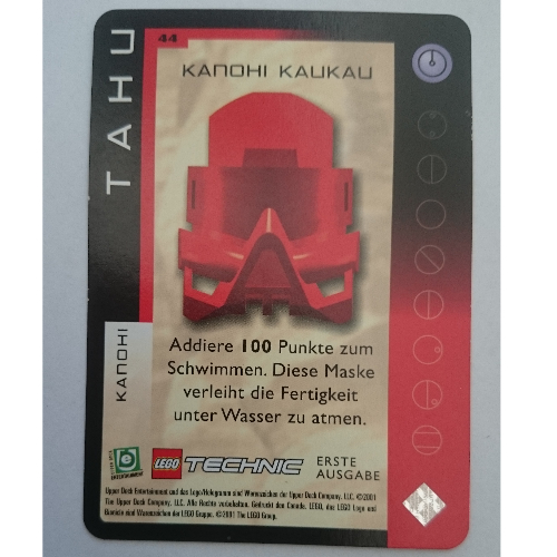 Visuel indicatif Rebrickable de Carte à collectionner, Bionicle Jeu: QftM - 44 Grands Masques - Tahu - Kanohi Kaukau (Trading Card, Bionicle Game: QftM - 44 Great Masks - Tahu - Kanohi Kaukau)
