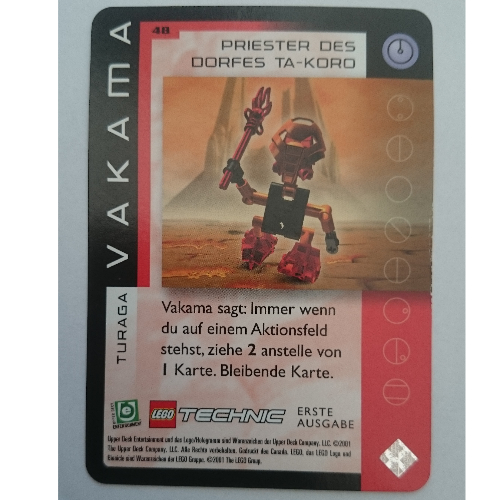 Visuel indicatif Rebrickable de Carte à collectionner, jeu Bionicle: qftm - 48 turaga - vakama - chef du village de ta-koro (Trading Card, Bionicle Game: QftM - 48 Turaga - Vakama - Chief of Ta-Koro Village)