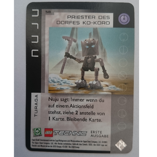 Visuel indicatif Rebrickable de Carte à collectionner, jeu Bionicle: qftm - 58 turaga - nuju - chef du village de ko-koro (Trading Card, Bionicle Game: QftM - 58 Turaga - Nuju - Chief of Ko-Koro Village)