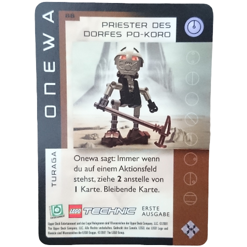 Visuel indicatif Rebrickable de Carte à collectionner, jeu Bionicle: qftm - 88 turaga - onewa - chef du village po-koro (Trading Card, Bionicle Game: QftM - 88 Turaga - Onewa - Chief of Po-Koro Village)