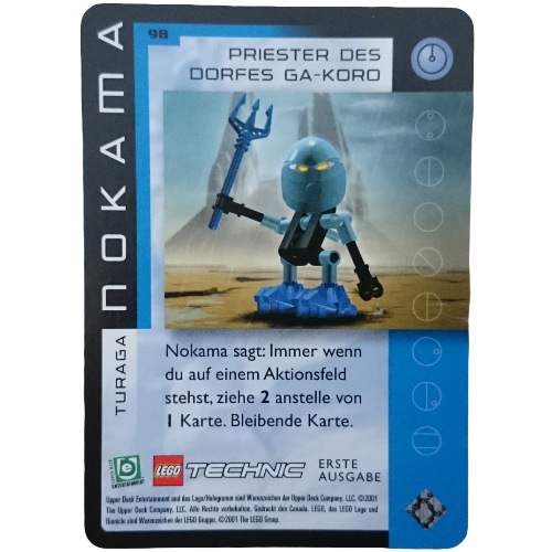 Visuel indicatif Rebrickable de Carte à collectionner, jeu Bionicle: qftm - 98 turaga - nokama - chef du village ga-koro (Trading Card, Bionicle Game: QftM - 98 Turaga - Nokama - Chief of the Ga-Koro Village)