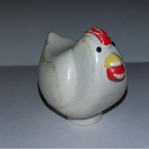 Visuel indicatif Rebrickable de Animal Duplo Poulet avec bec jaune et peigne rouge, sans base [ancien style] (Duplo Animal Chicken / Hen with Yellow Beak, and Red Comb, No Base [Old Style])