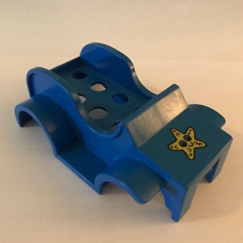 Visuel indicatif Rebrickable de Carrosserie Duplo (ancien style) avec motif imprimé étoiles de mer (Duplo Car Body (Old Style) with Starfish Print)