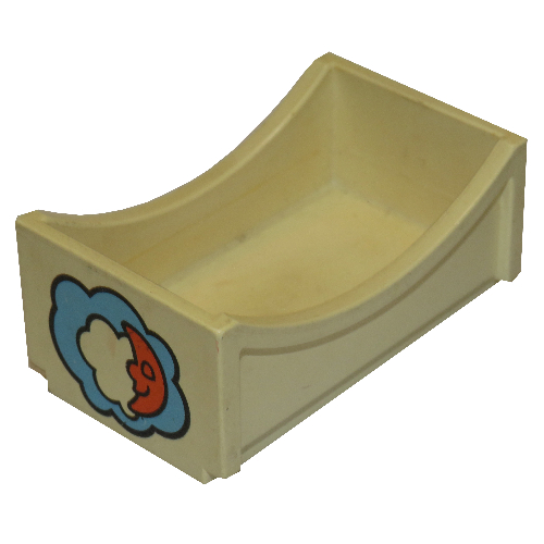 Visuel indicatif Rebrickable de Lit Duplo 2 x 4 avec motif imprimé Lune et Nuage (Old Style) (Duplo Bed 2 x 4 with Moon and Cloud Print (Old Style))