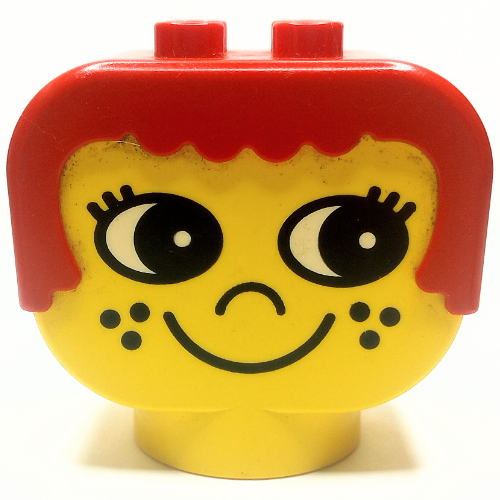 Visuel indicatif Rebrickable de Tête de Duplo avec cheveux roux et taches de rousseur (Duplo Head with Red Hair and Freckles)