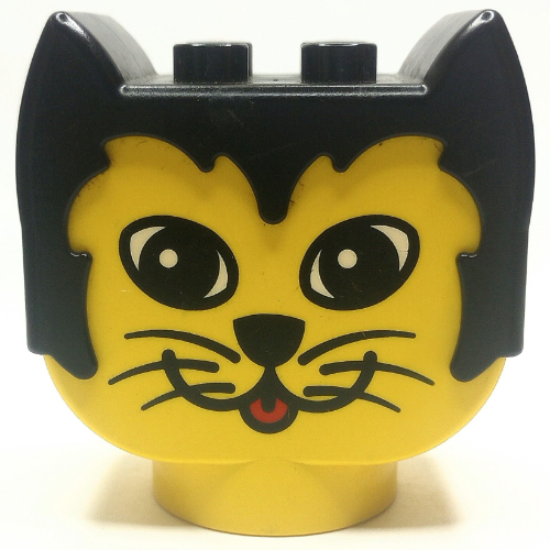 Visuel indicatif Rebrickable de Duplo tête d'animal chat, yeux oblongs (Duplo Animal Head Cat, Oblong Eyes)