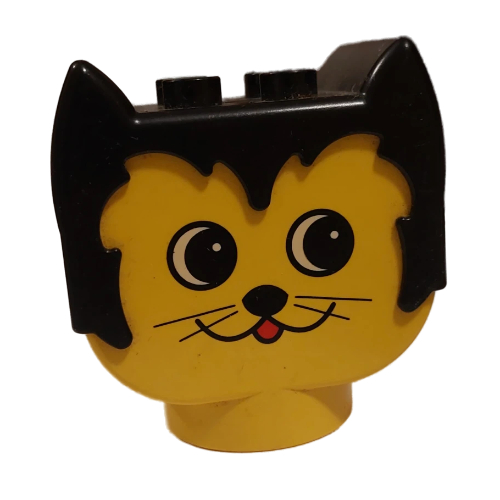 Visuel indicatif Rebrickable de Duplo Tête d'animal Chat, yeux ronds (Duplo Animal Head Cat, Round Eyes)