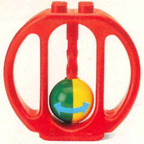 Visuel indicatif Rebrickable de Duplo hochet ovale avec roue à billes jaune et verte (Duplo Rattle Oval with Yellow and Green Ball Wheel)