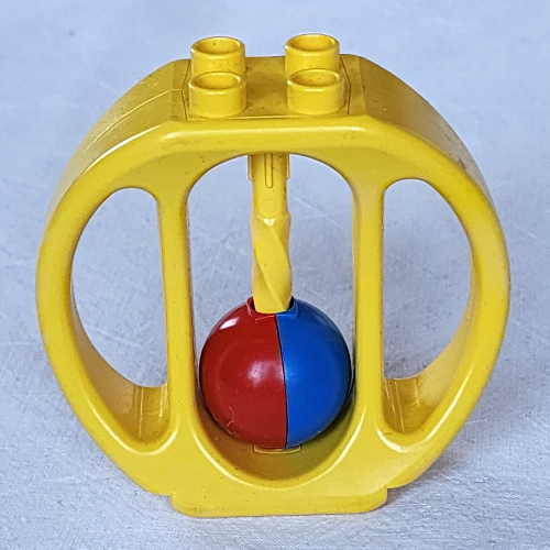 Visuel indicatif Rebrickable de Duplo hochet ovale avec roue à billes rouge et bleue (Duplo Rattle Oval with Red and Blue Ball Wheel)