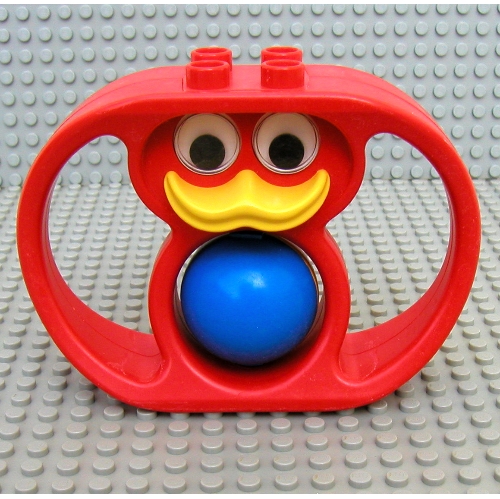 Visuel indicatif Rebrickable de Duplo hochet, canard avec poignées et roue de boule jaune et bleu (Duplo Rattle, Duck with Handles and Yellow and Blue Ball Wheel)