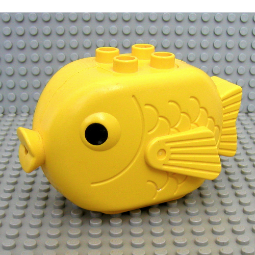 Visuel indicatif Rebrickable de Animal Duplo poisson grand avec des yeux noirs motif imprimé (Duplo Animal Fish Large with Black Eyes Print)