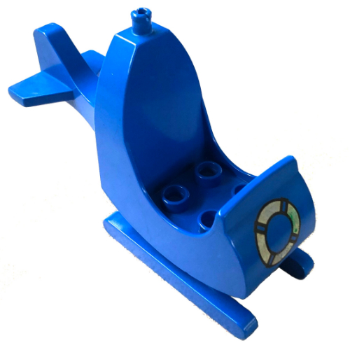 Visuel indicatif Rebrickable de Corps d'hélicoptère Duplo avec patins fixes et gilet de sauvetage imprimé (Duplo Helicopter Body with Fixed Skids and Life Preserver Print)