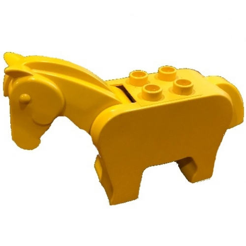 Visuel indicatif Rebrickable de Animal Duplo Cheval à quatre tenons, tête et queue mobiles (Duplo Animal Horse with Four Studs, Movable Head and Tail)