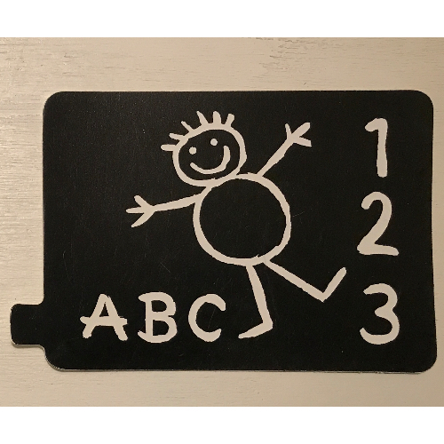Visuel indicatif Rebrickable de Duplo slide craie motif imprimé (Duplo Slide Chalk Board Print)