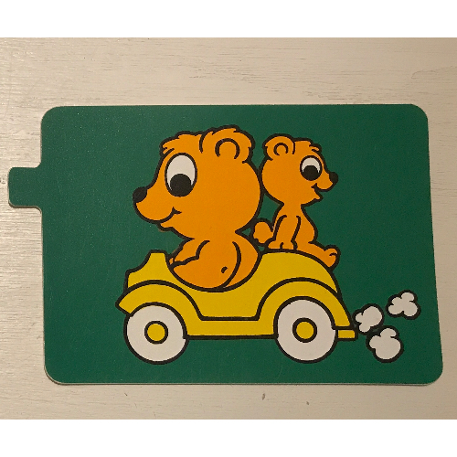 Visuel indicatif Rebrickable de Glissière Duplo avec des ours dans un motif imprimé de voiture (Duplo Slide with Bears in a Car Print)