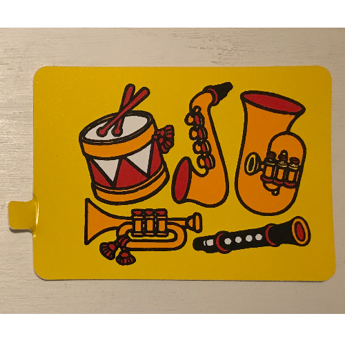 Visuel indicatif Rebrickable de Diapositive Duplo avec des instruments de musique imprimé (Duplo Slide with Musical Instruments Print)