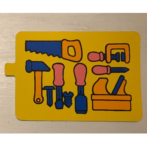 Visuel indicatif Rebrickable de Diapositive Duplo avec des outils imprimés (Duplo Slide with Tools Print)