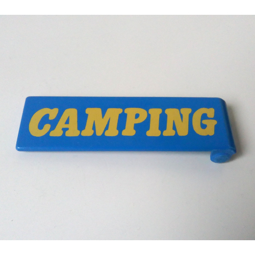 Visuel indicatif Rebrickable de Porte Duplo 1 x 4 x 1 avec motif imprimé jaune 'CAMPING' (Duplo Door 1 x 4 x 1 with Yellow 'CAMPING' Print)
