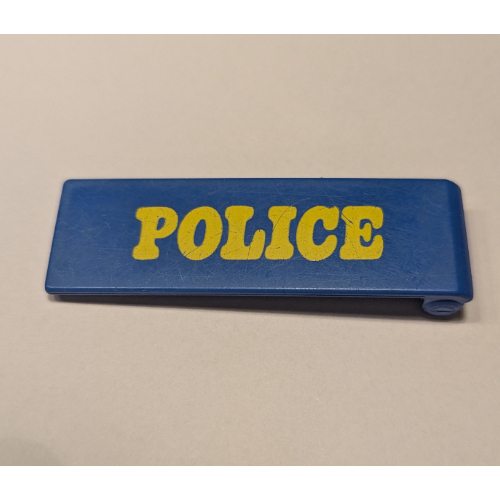 Visuel indicatif Rebrickable de Porte Duplo 1 x 4 x 1 avec motif imprimé jaune POLICE (Duplo Door 1 x 4 x 1 with Yellow POLICE Print)