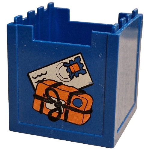 Visuel indicatif Rebrickable de Boîte aux lettres Fabuland 4 x 4 x 4 avec paquet, motif imprimé lettre (Fabuland Mailbox 4 x 4 x 4 with Package, Letter Print)