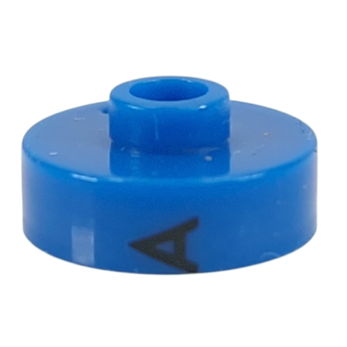 Visuel indicatif Rebrickable de Perle pour stylo, ronde courte à bord plat, inscriptions 'A', '4', 'S' (Pen Bead, Round Short, Flat Edge with 'A', '4', 'S' Print)
