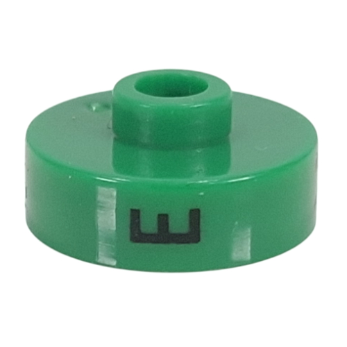 Visuel indicatif Rebrickable de Perle pour stylo, ronde courte à bord plat, inscriptions 'E', 'N', 'B' (Pen Bead, Round Short, Flat Edge with 'E', 'N', 'B' Print)