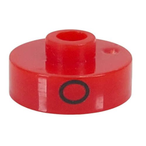 Visuel indicatif Rebrickable de Perle pour stylo, ronde courte à bord plat, inscriptions 'O', 'S', 'D' (Pen Bead, Round Short, Flat Edge with 'O', 'S', 'D' Print)