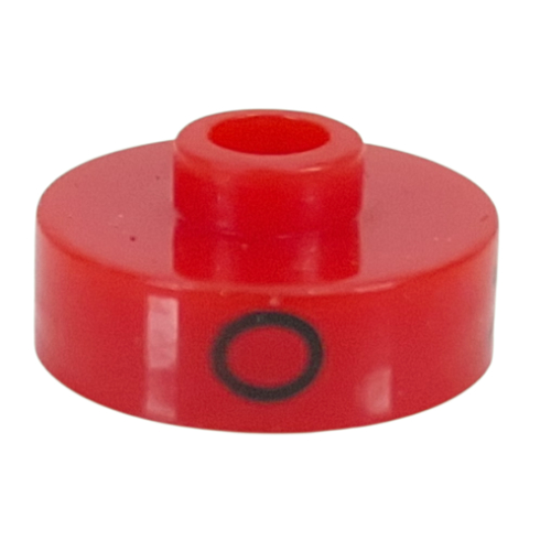 Visuel indicatif Rebrickable de Perle pour stylo, ronde courte à bord plat, inscriptions 'O', 'V', 'B' (Pen Bead, Round Short, Flat Edge with 'O', 'V', 'B' Print)