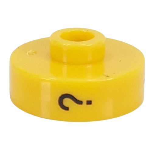 Visuel indicatif Rebrickable de Perle pour stylo, ronde courte à bord plat, inscriptions '?', '!', '&' (Pen Bead, Round Short, Flat Edge with '?', '!', '&' Print)