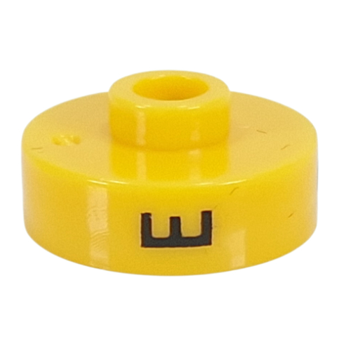 Visuel indicatif Rebrickable de Perle pour stylo, ronde courte à bord plat, inscriptions 'E', '8', 'H' (Pen Bead, Round Short, Flat Edge with 'E', '8', 'H' Print)