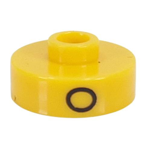 Visuel indicatif Rebrickable de Perle pour stylo, ronde courte à bord plat, inscriptions 'O', '3', 'C' (Pen Bead, Round Short, Flat Edge with 'O', '3', 'C' Print)