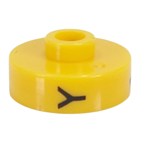 Visuel indicatif Rebrickable de Perle pour stylo, ronde courte à bord plat, inscriptions 'Y', '4', 'G' (Pen Bead, Round Short, Flat Edge with 'Y', '4', 'G' Print)